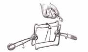 A safety gripper (Figure MT4a) should also be attached to the jaws when the jaws are moved to the set position (Figure MT4b). This will prevent the trap from accidentally closing.