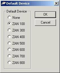information systems. 8.8 Device Settings The Device setting shows the following options. 8.8.1 Default Device Select your default device using this dialogue box.