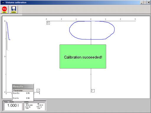 Chapter 3 Calibration If the flow sensor works properly, a green field will be displayed in the calibration window. Select to complete the calibration and save the calibration parameters.