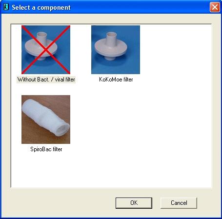 option menus and select the appropriate component. Select from mouthpiece options.
