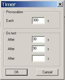 The timer is helpful for the user to do the provocations and after a defined time period, keep the cumulative effect of the medication.