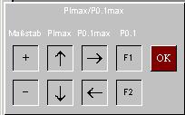Chapter 4.5 P0.1 / PEmax / PImax Click on the appropriate symbol to perform the desired function. + Increases the scale of the graphic. - Decreases the scale of the graphic.