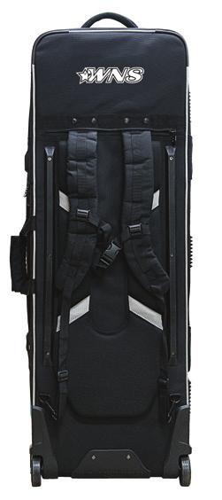 The central main compartment includes two quilted partitions (one of which