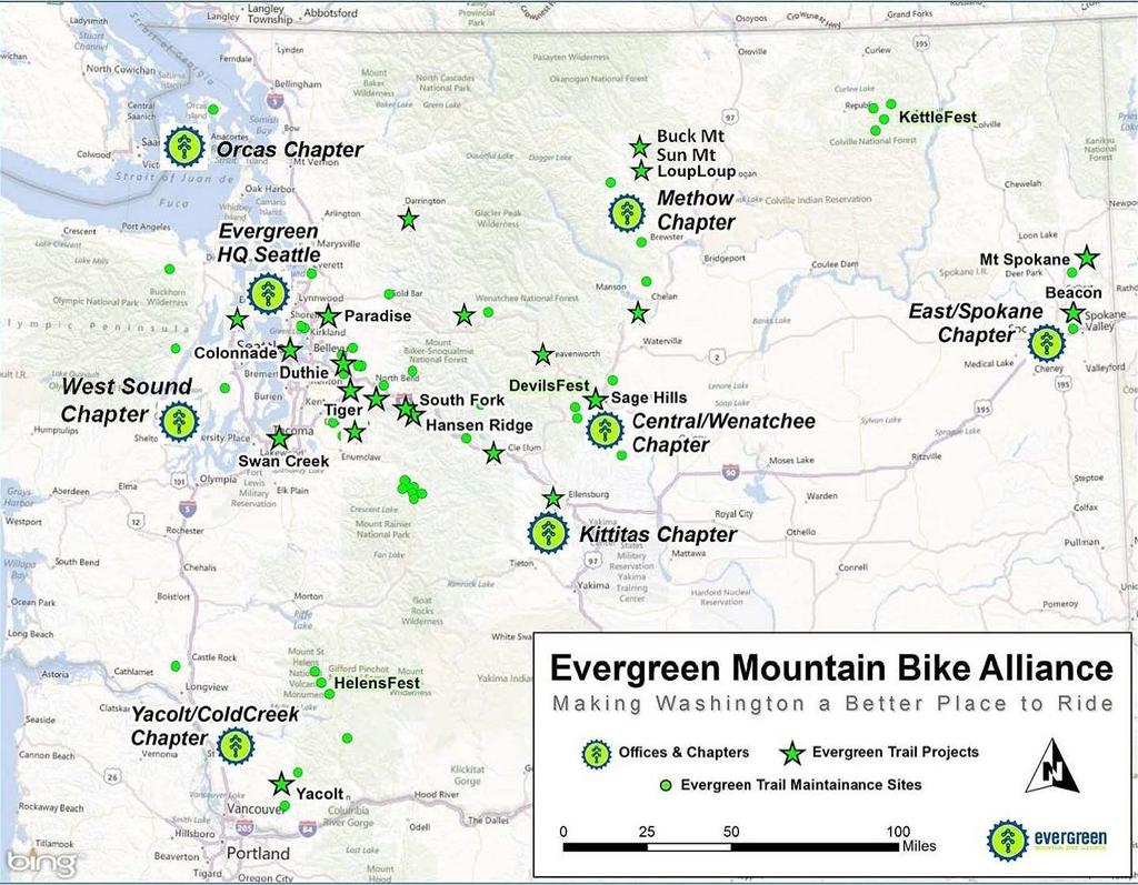 About Evergreen Founded in 1989 as a grassroots solution to preserving local trail networks from closing to mountain bikers, Evergreen became a force in the trail building and advocacy community.