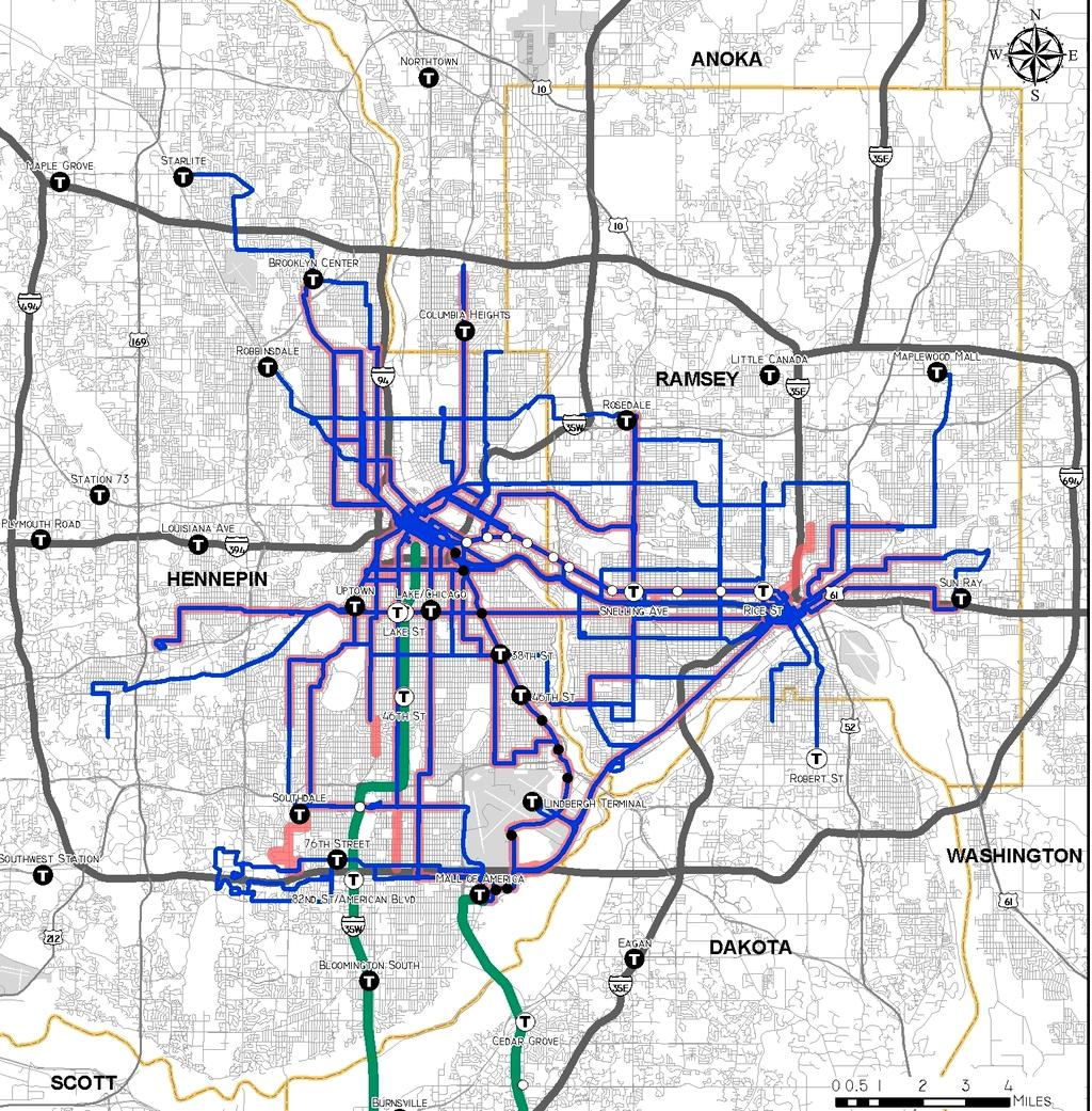 2030 Arterial Network Midday service 20 minutes or better Connects regional centers Expanded