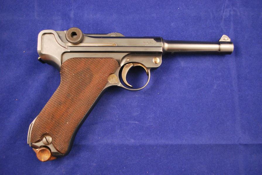 78. DWM 1915 Luger Pistol- All Matching Numbers Serial# 9385, 9 x 19mm caliber. 4" barrel, excellent bore. Manufactured 1915.