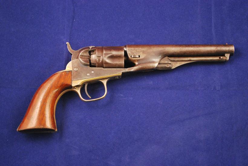 109. Colt Model 1862 5-Shot Police Revolver Serial # 21938,.36 cal perc., 5 1/2" round fluted cylinder barrel with very good bore. Manufactured 1862 to 1873.