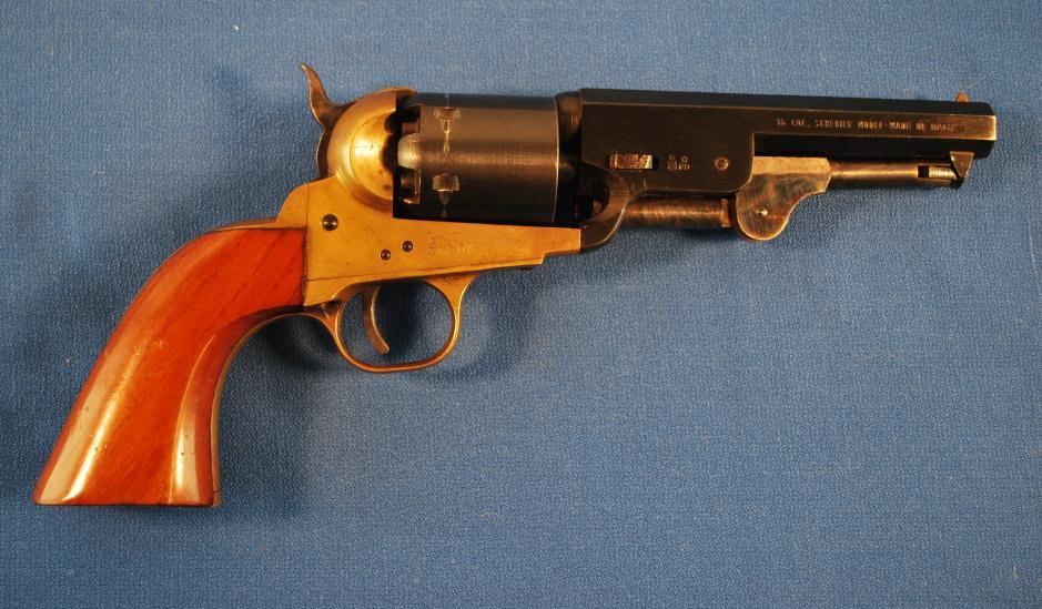Good addition to a Colt collection. Overall condition is very good. 11-114-0001 S-3 (900-1200) Antique 110. Hawes Firearms.38 Caliber "SHERIFF" Cap & Ball Revolver Serial # 24130,.