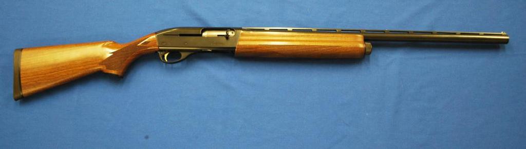 An overall good condition FN Browning shotgun. 11-126-0029 G-34 (425-625) 141. Mossberg Model 500A Pump Action Shotgun Serial# R208041, 12 gauge. 25 1/2" barrel, excellent bore.