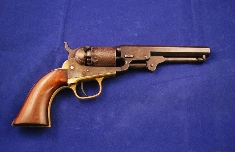 This has always been the scarcer of the Colt percussion models. Overall very good condition. 11-114-0006 S-3 (700-900) Antique 13. Colt 1849 Pocket Revolver, "Navy Caliber" Serial # 249464,.