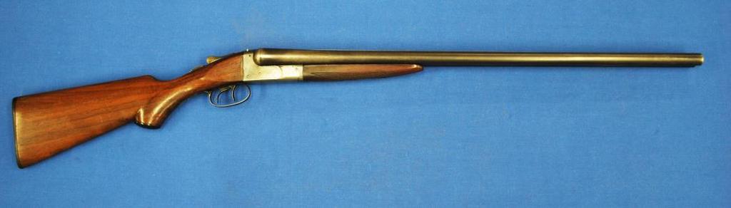 143. Ithaca Double Barrel Shotgun Serial # 436441, 12 gauge, 28 1/8" round double barrel with good, clean bright bore.