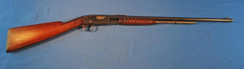 192. Remington Model 12A Pump Rifle Serial # 505115, 22 S-L-LR caliber, 22" barrel, with very good bore having a bit of wear, but bright rifling.