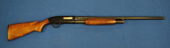 11-126-0023 G-20 (250-300) 270. Remington Model 1100 Semi Auto Shotgun Serial # M566624V, 12 Ga 2-3/4", 28" barrel, with good bore having circular cleaning scratches, especially near the muzzle.