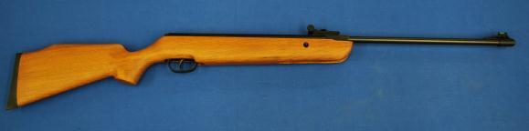 Crosman Model 180 Bolt Action CO2 Pellet Rifle NSN, 22 caliber, 18" barrel, with good bore having a little wear.