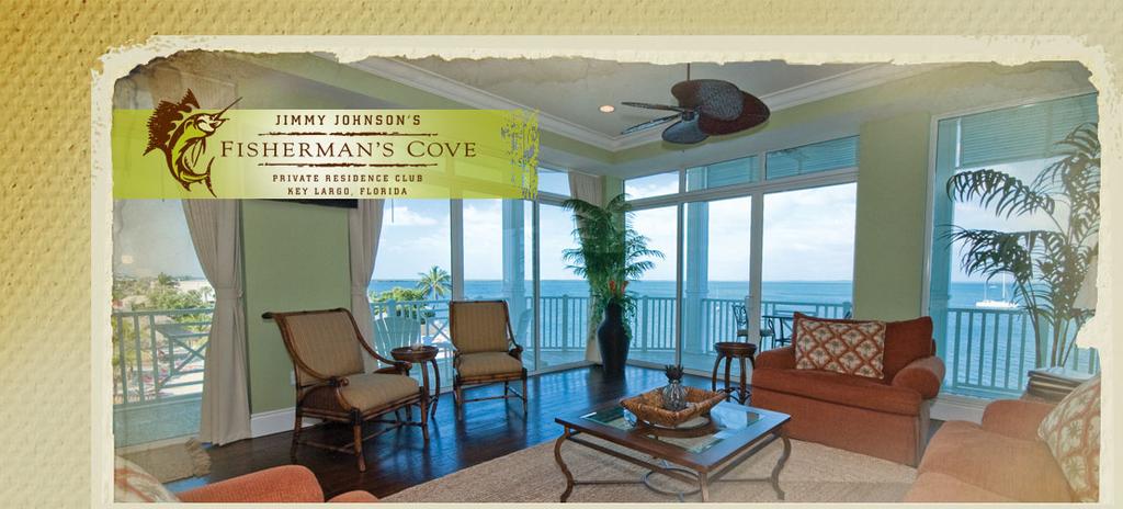 101 Fisherman's Cove 3 day/2 night stay at Jimmy Johnson's Fisherman's Cove The Florida Keys (up to 6 people) $1500 $ 500 World-class fishing and diving are less than an hour from Miami.