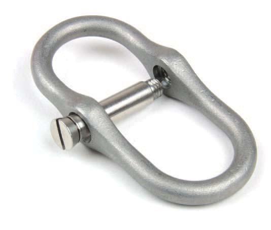 5 kg) tool weight Double D-ring with captive eye pin 0.4 in.