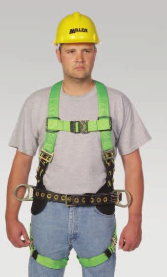 Fully adjustable, easy-donning, tangle-free design. All models feature a sliding back D-ring and pad. Meets all applicable OSHA, ANSI and CSA requirements.