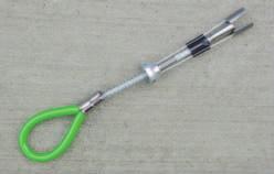 Miller Grips are easily fastened by pulling the spring-loaded trigger and fitting the connector through a 3 4" or 1" hole drilled in concrete.