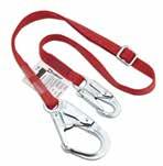 WITHOUT ENERGY ABSORBERd This type of lanyard is mostly used for travel restraint.