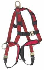 Fall PROTECTION Dyna-Pro Universal & Professional Harnesses VEST STYLE HARNESS WITH INTEGRATED CUSHION ON BACK, SHOULDERS & LEG STRAPS and 5 point adjustment The DYNA-PRO line of harnesses were