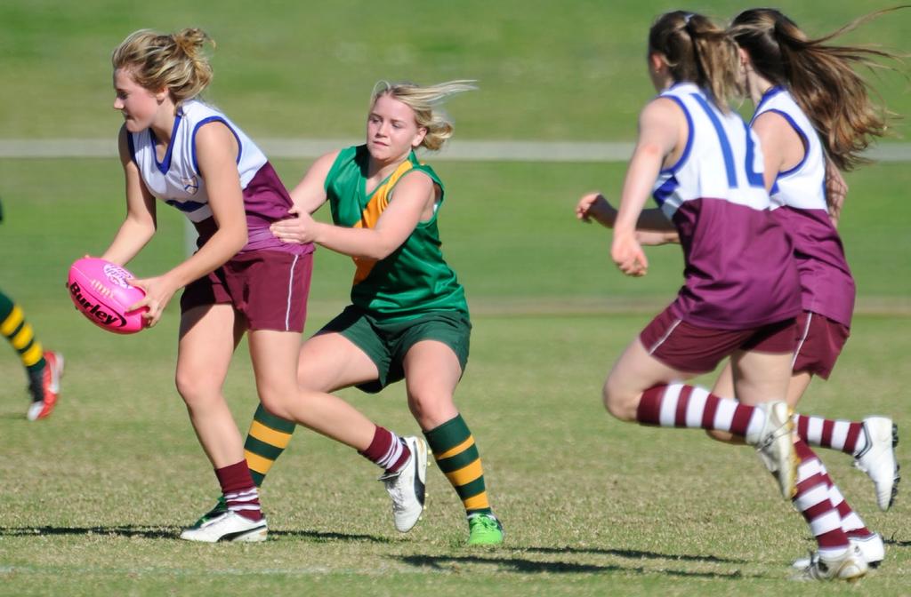 07 Freo Dockers Cup (Yrs 10-12) Who: Yr 10-12 girls What: An interschool conference based divisional competition When: Term 2 Where: Played as home and away fixtures Divisions: Alison Moore Division