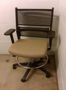 21. If seated work is to occur at a standing height counter (i.e. 37-47 inches high), appropriate stools should be purchased (higher pneumatic seat lift with foot ring).