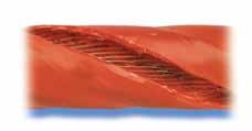 Mining Ropes 12 6-Strand PFV Applications: Hoist Ropes, Drag Ropes, Dump Ropes PFV Polymer cushions strands and distributes internal stresses traps lubricant in, allowing internal movement between