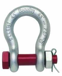 Steel Wire Rope Fittings Steel Wire Rope Fittings Crosby - Heavy Duty Clamps Galvanised Alloy Pin Shackles- to SANS 2415 RR-C-271B Galvanised Screw Pin Anchor (BOW) Shackles (G-209) TO SUIT ROPE Size
