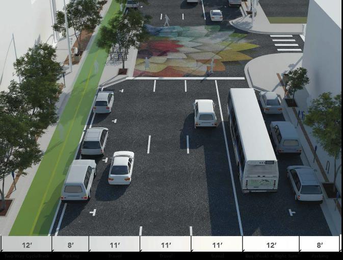 transitway and bus stop enhancements, and parking management.
