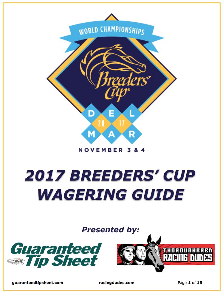 2017 BREEDERS CUP WAGERING GUIDE 13 BREEDERS CUP TRENDS TO KNOW A supplement to the 2017 Breeders Cup Wagering Guide DOWNLOAD NOW to access this exclusive wagering guide covering all 13 World
