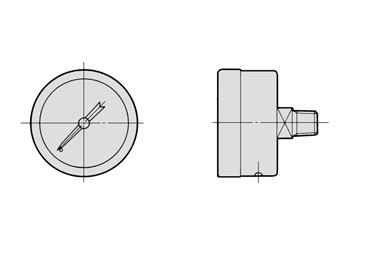 Vacuum egulator IV0/ eries Pressure Gauge for Vacuum Part no.