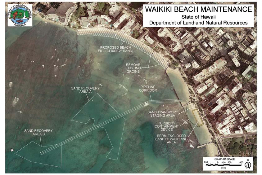 9 Project Specifications Project Location and General Description The project site is located on Waikīkī Beach, along the shoreline of Mamala Bay on the south shore of the Island of O ahu.