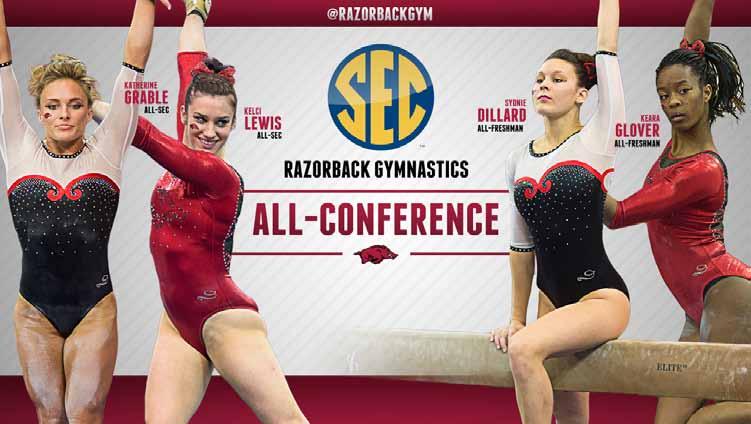 2013 GYMNASTICS REVIEW Lewis named to SEC Community Service team University of Arkansas senior Kelci Lewis was selected to the Southeastern Conference Community Service team the league office