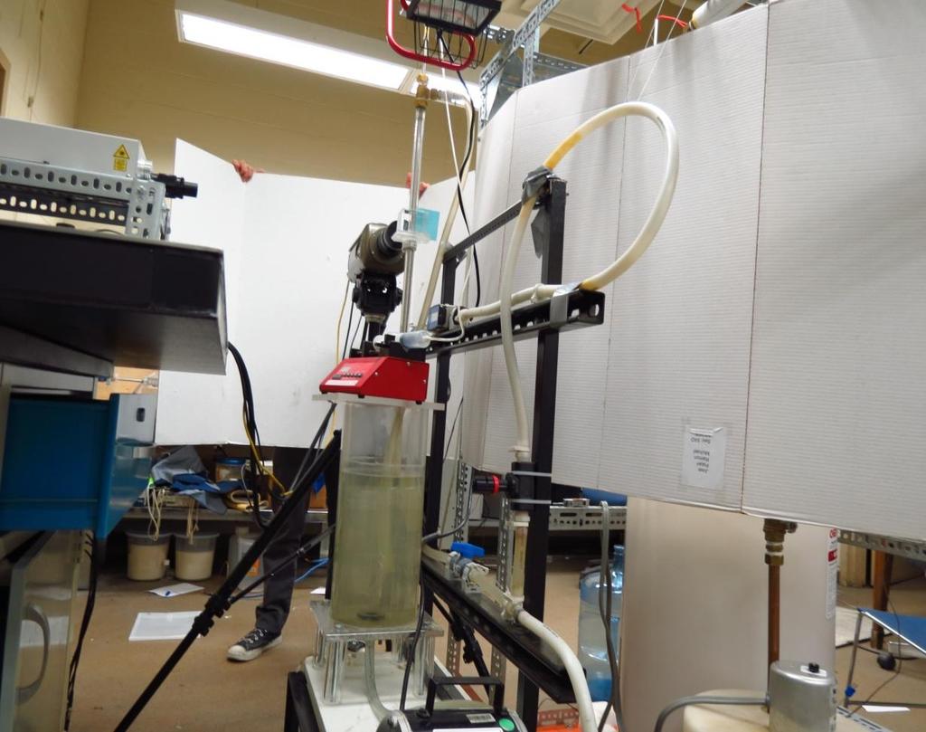 High Speed Video Camera Test Section Laser Flow meter Syringe Pump Water Pump Figure 2: