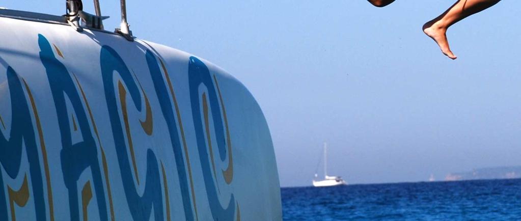 Sailing on board of our spacious catamarans, designed especially for day-charter, you will enjoy a fascinating sailing and anchoring in exclusive and