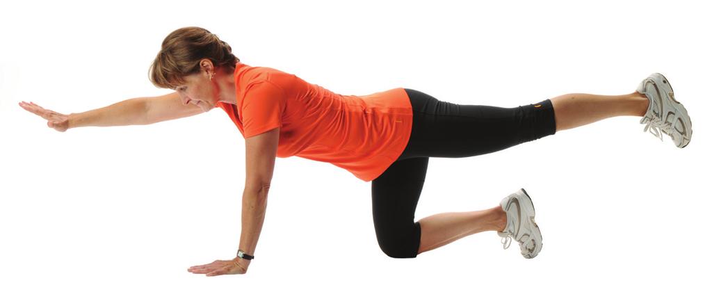 Hold this position for three sets of 30 second holds. Work up to holding this plank for 60 seconds.