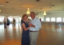 The Sibleys and Ellises enjoyed dancing the afternoon away among the 90 or so in attendance with plenty of dance floor (although a few couples would forget the line of dance!