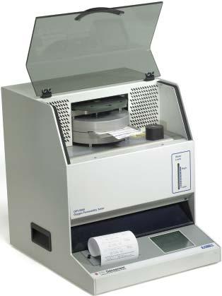 To conduct this test the user of the OPT-5000 simply has to insert the sample, choose the test program and press the START button.