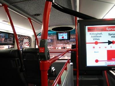 Public transport by bus page 12 Case study Route 36, UK continued Quality of service aspects continued Other features include: tinted windows to absorb glare improved interior lighting upper and