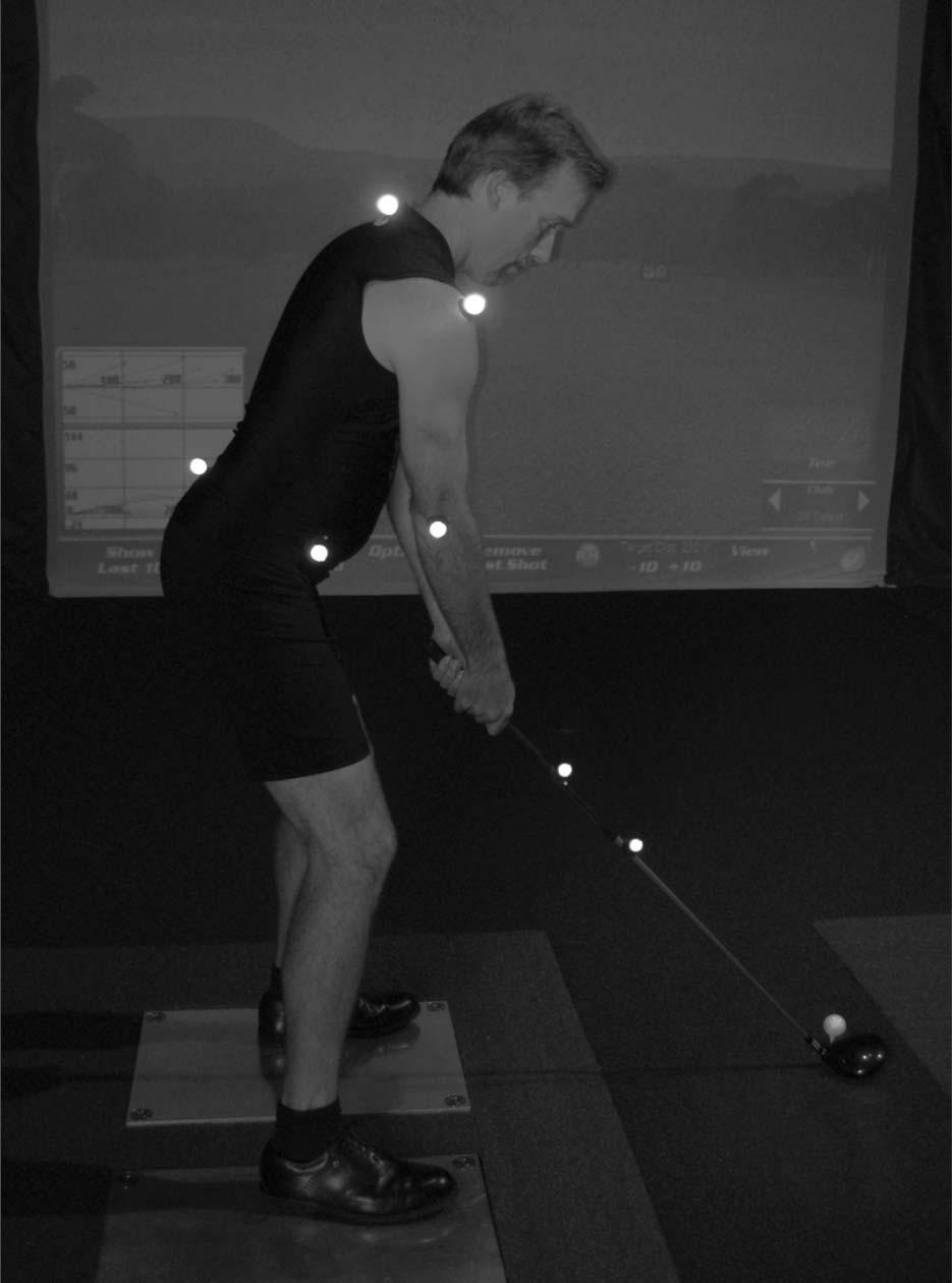 Upper torso and pelvis rotation in golf driving performance 183 Scope Sim Sensor applies three-dimensional phasedarray microwave technology that operates at 7 khz to track ball flight from club