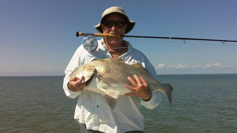 Around the Bay.and Further Away - Continue Jeff Deuschle - A friend from Eastern Shore Fly Fishers and I found some big black drum tailing in clear water this month.