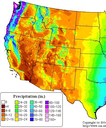 Precipitation: Annual Climatology (1971-2000) Copyright 2004, Spatial Climate Analysis