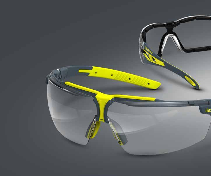 SUPERIOR COMFORT AND STABILITY Glasses, Gasket and Goggles Adaptive, soft-grip side arms for a non-slip fit