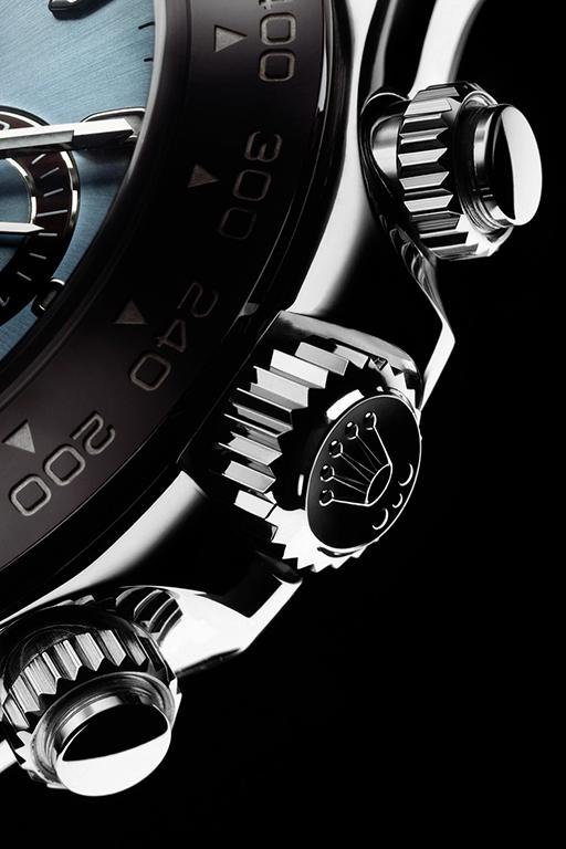 Function of the Daytona START, DRIVE, STOP At Rolex, form and function work in harmony.