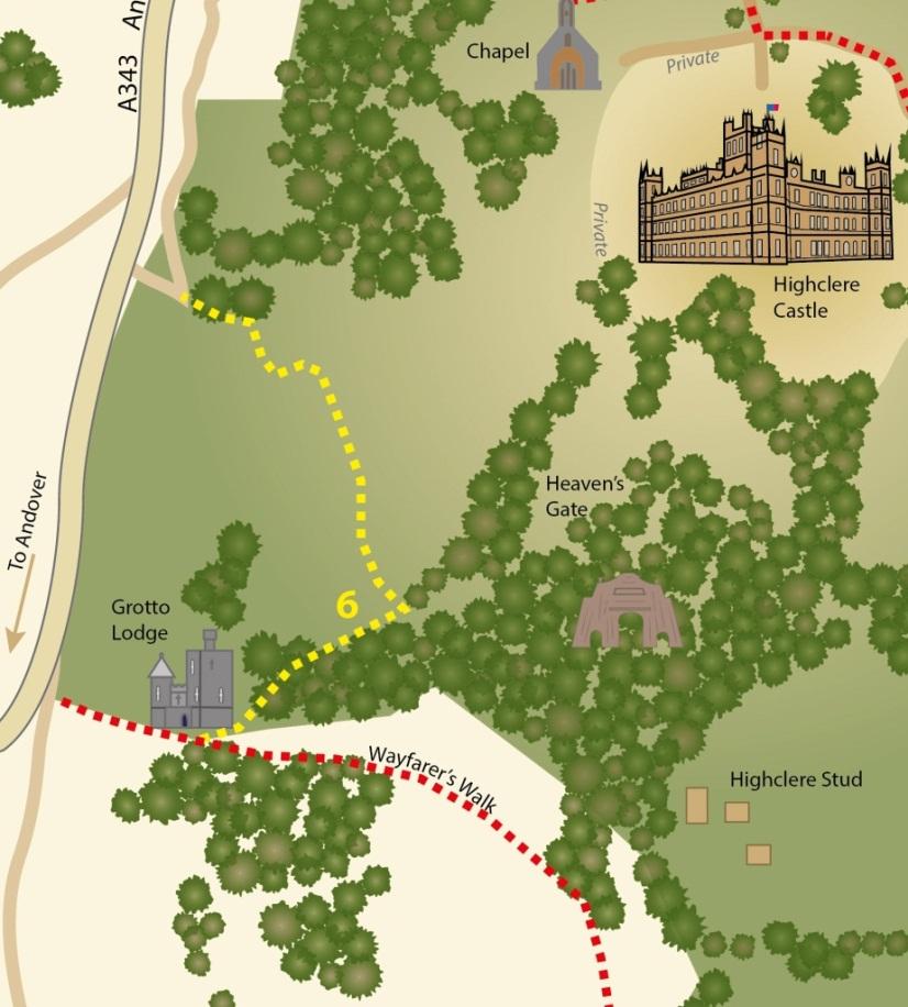 6) Grotto Lodge Summer Walk Countryside Walks Access: From Wayfarers Walk or Highclere Street.