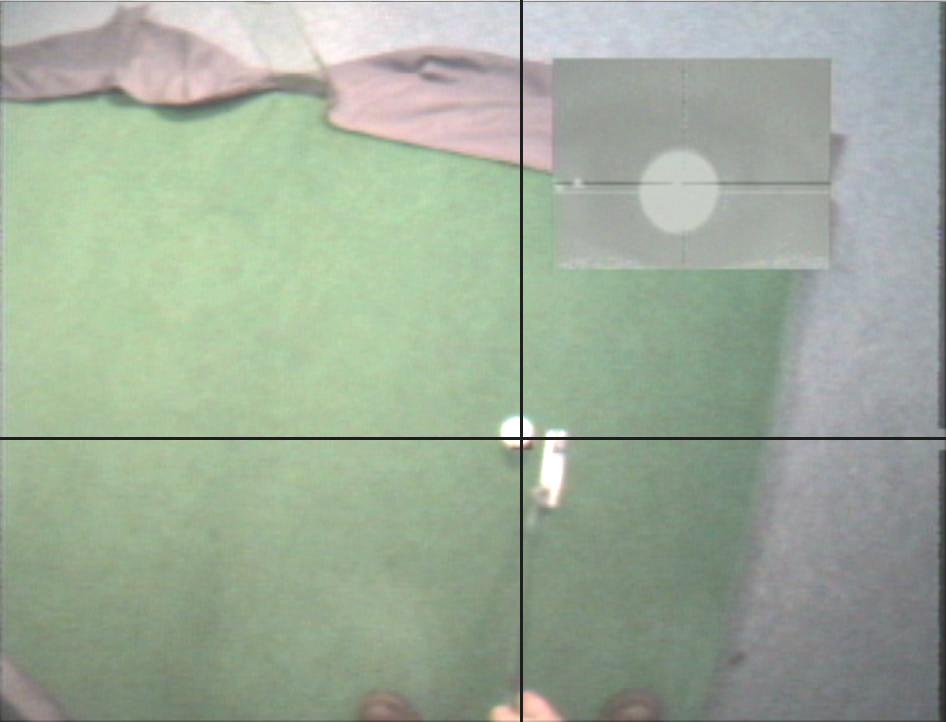 6 picture-in-picture system was used to include the simultaneous infrared view of the pupil in a small window on the video.