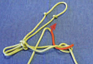 Between these two knots the measurement should be about 9 1/2 inches to 10