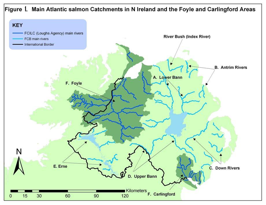 1.2.2 Extent of the resource by catchment This section identifies all rivers in NI at a finer (sub-catchment) level than in Table 1 above to provide for a full inventory for local management purposes.