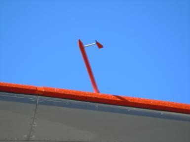 AOA probe installed on horizontal tail A specific AOA vane is used to