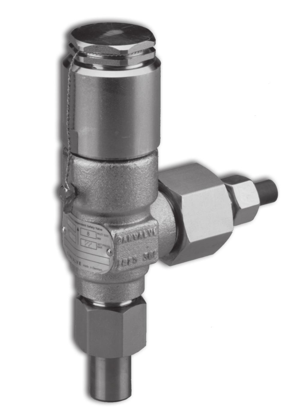 Introduction BSV is a standard, back pressure independent safety relief valve, especially designed for protection of small components against excessive pressure and as a pilot valve for the pilot